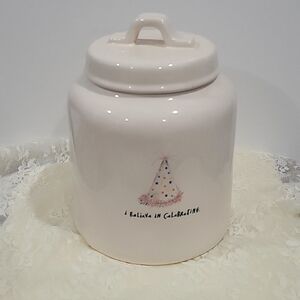 Large Rae Dunn By Magenta, I Believe In Celebrating Birthday Canis